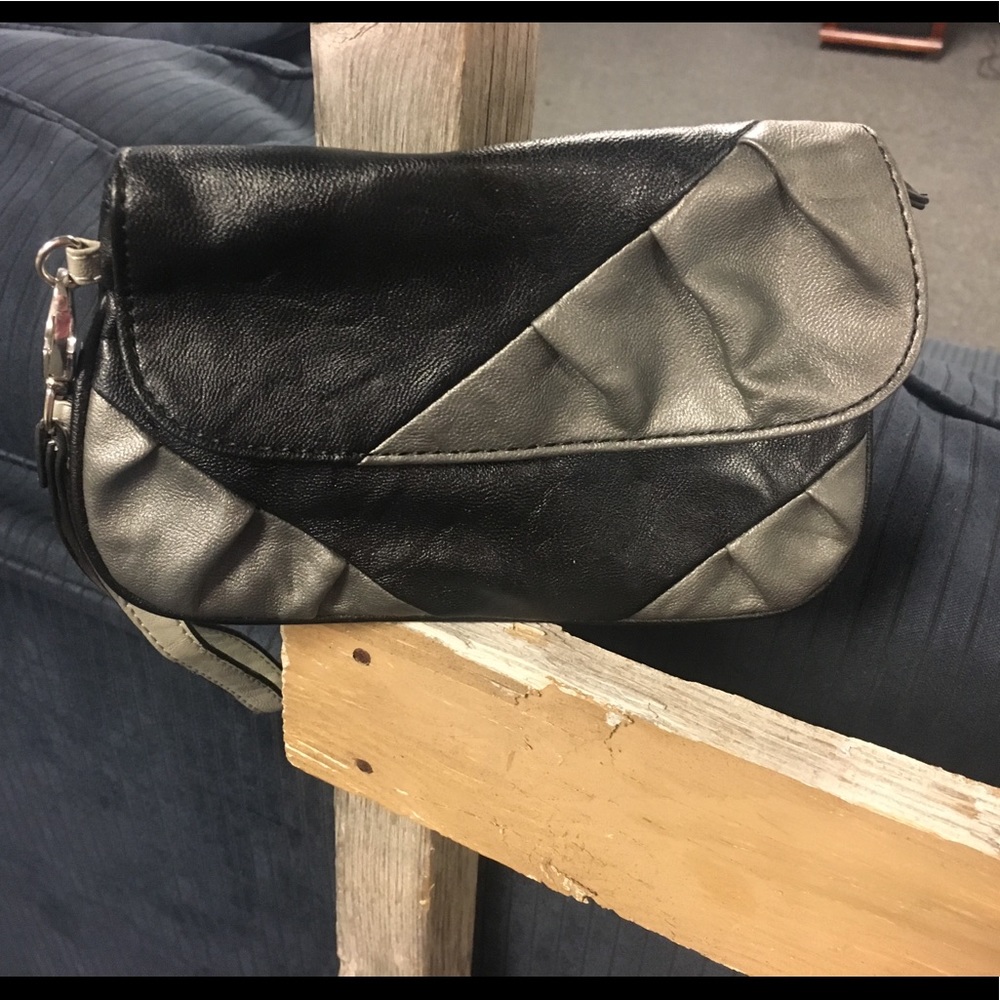 Black and Silver Wristlet